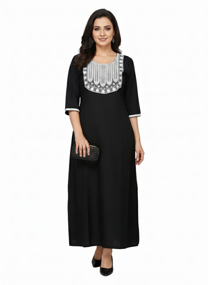 BLACK COLOUR WOMEN KURTI NEW